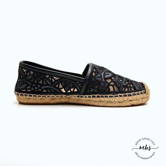 Tory Burch Lucia Lace Espadrille Flats - Picture 9 of 14